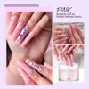 Picture of Saviland Pink Acrylic Powder - 30g Professional Colored Acrylic Nail Powder for Acrylic Nails Extension, 3D Nail Art Acrylic Polymer Powder, No Need Nail Lamp