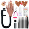 Picture of Saviland Practice Hand for Acrylic Nails, Flexible Moveable Fake Hands, Manicure Trainng Hand Nail Kit for Beginners, Movable Nail Maniquin Hand with 200PCS Nail Tips, Nail Glues, Brush and Clipper