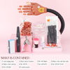 Picture of Saviland Practice Hand for Acrylic Nails, Flexible Moveable Fake Hands, Manicure Trainng Hand Nail Kit for Beginners, Movable Nail Maniquin Hand with 200PCS Nail Tips, Nail Glues, Brush and Clipper