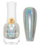 Picture of MIZHSE Holographic Nail Polish, Silver Glitter Nail Polish Air Dry Fast, 15 ml 0.5 fl oz High Glossy Shiny Nail Pigment Oil-based Laser Iridescent Nail Polish Chrome Halo Nail Art Salon Manicure Home