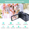 Picture of ORDRO Camcorders HDV-V12 HD 1080P Video Camera Recorder Infrared Night Vision Camera Camcorders with 16G Memory Card and 2 Batteries