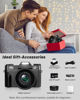 Picture of 2024 Upgrade VJIANGER Digital Camera for Photography 4K 56MP Vlogging Camera for YouTube with WiFi, 180° Flip Screen, 16X Digital Zoom, 52mm Lens, 2 Batteries, 32GB Micro SD Card(Black)