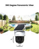 Picture of AOSU Solar Camera Security Outdoor - 100% Wire-Free Security Cameras Wireless Outdoor for Home Surveillance with Fixed Solar Panel, 360° Panoramic View, Human Auto Tracking, 2K Color Night Vision