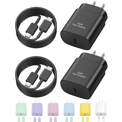 Picture of Type C Charger Fast Charging USBC Charger Block Charger C Charger 25W Super Fast Wall Charger for Galaxy S24 S23 S22 S21 S21+/S21 Ultra/S20/S20 Ultra/Note 20 Ultra,Android Charger