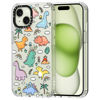 Picture of MOSNOVO Case for iPhone 15, [Buffertech 6.6ft Military-Grade Drop Protection] [Anti Peel Off Tech] Clear TPU Bumper Phone Case Cover Design - Dinosaur Land