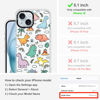 Picture of MOSNOVO Case for iPhone 15, [Buffertech 6.6ft Military-Grade Drop Protection] [Anti Peel Off Tech] Clear TPU Bumper Phone Case Cover Design - Dinosaur Land