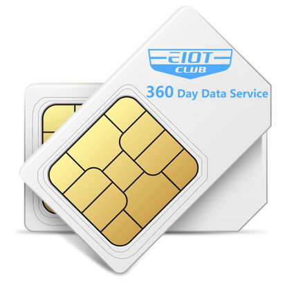 Picture of EIOTCLUB Data SIM Card for 360 Days - Compatible with USA Nationwide Networks for Unlocked Security Solar and Hunting Trail Game Cameras IoT Device(USA Coverage, Triple Cut 3-in-1)