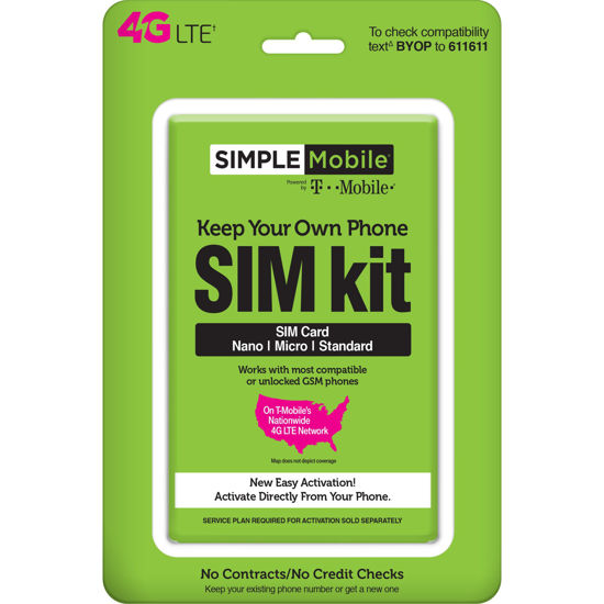 Picture of Simple Mobile, Powered by Tmobile, Universal Sim Kit
