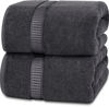 Picture of Utopia Towels - Luxurious Jumbo Bath Sheet 2 Piece - 600 GSM (35X70 Inches) 100% Ring Spun Cotton - Highly Absorbent and Quick Dry Extra Large Bath Towel - Super Soft Hotel Quality Towel (Grey)