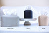 Picture of Tissue Box Cover Holder, Square with Bottom Belt by Carrot's Den - PU Leather Decorative Organizer for Tabletop, Bathroom, Car, Office | Beige