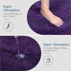 Picture of Walensee Non Slip Bath Mat for Bathroom (16 x 24, Dark Purple) Water Absorbent Soft Microfiber Shaggy, Machine Washable Thick Plush Bath Rugs for Shower
