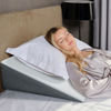 Picture of Kolbs Bed Wedge Pillow for Sleep Apnea, Sleeping Comfort, Relaxing, Acid Reflux, Heartburn and Back Pain Relief. Cushion for Sitting Up in Bed. Memory Foam Top, Chic Jacquard Washable Cover.