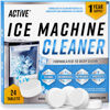 Picture of ACTIVE Ice Machine Cleaner Maker Descaler - 24 Clean Tablets Compatible with Frigidaire, Opal, GE Profile, Kitchenaid, Nickel Safe Scale Remover for Countertop, Nugget Ice Makers - Bulk 1 Year Supply