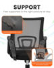 Picture of NEO CHAIR Office Chair Computer Desk Chair Gaming Ergonomic Mid Back Cushion Lumbar Support with Comfy Mesh Adjustable Swivel Rolling Home (Black)