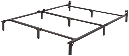 Picture of Amazon Basics Queen Size Sturdy Steel Bed Frame for Box Spring and Mattress, Tool-Free Assembly, 79.5" x 59.5" x 7", Black