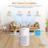 Picture of AIRROMI Air Purifier for Bedroom with HEPA 3-in-1 Filter, Pet Air Purifier for Home Cat Pee Smell, Covers Upto 990 Ft², Quiet 360° intake Air Cleaner for pet hair,allergies,Dust,Smoke A2001 White