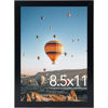 Picture of JCJMY 8.5x11 inch Picture Frame Black for Certificate Poster and Photo, Horizontal and Vertical Formats for Wall Hanging or Tabletop, 8.5x11 Frame with Shatter Resistant Plexiglass, Black
