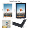 Picture of JCJMY 8.5x11 inch Picture Frame Black for Certificate Poster and Photo, Horizontal and Vertical Formats for Wall Hanging or Tabletop, 8.5x11 Frame with Shatter Resistant Plexiglass, Black