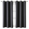 Picture of ChrisDowa Grommet Blackout Curtains for Bedroom and Living Room - 2 Panels Set Thermal Insulated Room Darkening Curtains (Dark Grey, 42 x 63 Inch)