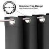 Picture of ChrisDowa Grommet Blackout Curtains for Bedroom and Living Room - 2 Panels Set Thermal Insulated Room Darkening Curtains (Dark Grey, 42 x 63 Inch)