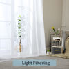 Picture of OWENIE White Sheer Curtains 84 inches Long 2 Panels Set, Sheer White Curtains for Living Room/Bedroom, Rod Pocket Voile Sheer Curtain Drapes, 2pcs, Each 42" W x 84" L