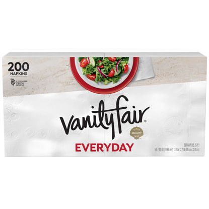Picture of Vanity Fair Everyday Paper Napkins, 200 Count, Disposable Napkins Made Soft And Smooth For Everyday Meals