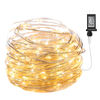 Picture of Minetom Fairy Lights Plug in, 33Ft 100 LEDs Waterproof Silver Wire Firefly Lights, Adaptor Included, Starry String Lights for Wedding Indoor Outdoor Christmas Patio Garden Decoration, Warm White