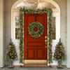 Picture of HEYHOUSE Wreath Hanger,Easter Decorations Adjustable Wreath Hanger for Front Door Decor from 14.9-25",Over The Door Hooks Organizer 20 lbs Larger Door Wreath Hanger Christmas Wreaths Decorations Hook
