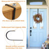 Picture of PECULA 2 Pack 14” Wreath Hangers for Front Door, Wreath Door Hanger 40lb Load-Bearing, Metal Wreath Hanger for Welcome Sign, Door Wreath Hanger for Halloween, Easter, Christmas Decorations (Black)