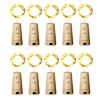 Picture of Aluan Wine Bottle Lights with Cork, 12 LED 10 Pack Fairy / String Lights Waterproof Battery Operated for Jar Party Wedding Christmas Festival Bar Decoration, Warm White