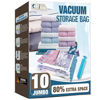 Picture of HIBAG Vacuum Storage Bags, 10 Jumbo Space Saver Vacuum Seal Bags, Space Bags, Vacuum Sealer Bags for Clothes, Comforters, Blankets, Bedding (10J)