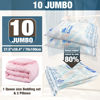 Picture of HIBAG Vacuum Storage Bags, 10 Jumbo Space Saver Vacuum Seal Bags, Space Bags, Vacuum Sealer Bags for Clothes, Comforters, Blankets, Bedding (10J)