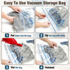 Picture of HIBAG Vacuum Storage Bags, 10 Jumbo Space Saver Vacuum Seal Bags, Space Bags, Vacuum Sealer Bags for Clothes, Comforters, Blankets, Bedding (10J)