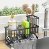 Picture of Cisily Sink Caddy, Sponge Holder for Kitchen Sink, Kitchen Sink Organzier with High Brush Holder, Rustproof Stainless Kitchen Gadgets Sink Accessories, Organizadores de Cocina, Patent 1038566S