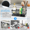 Picture of Cisily Sink Caddy, Sponge Holder for Kitchen Sink, Kitchen Sink Organzier with High Brush Holder, Rustproof Stainless Kitchen Gadgets Sink Accessories, Organizadores de Cocina, Patent 1038566S