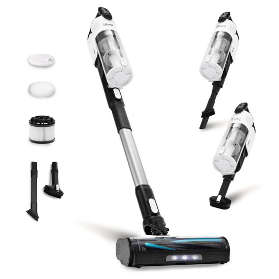 Picture of LEVOIT Cordless Vacuum Cleaner, Stick Vac with Tangle-Resistant Design, Up to 50 Minutes, Powerful Suction, Rechargeable, Lightweight, and Versatile for Carpet, Hard Floor, Pet Hair, LVAC-200