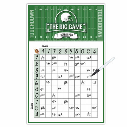 Picture of Katie Doodle Super-Bowl Party Supplies Games Decorations - Great Superbowl Party Decorations 2023 - Includes Football Squares Poster [11x17 inch]