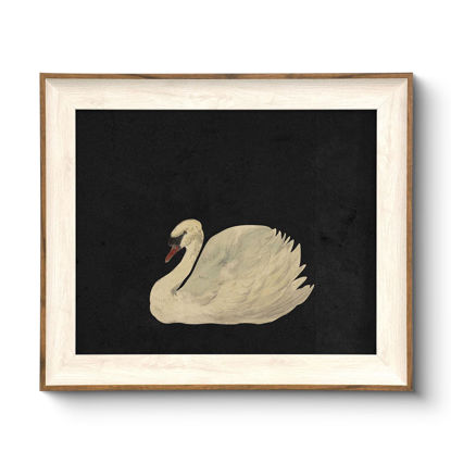Picture of VIYYIEA Framed Wall Art for Living Room, Swan Art Canvas Prints, Vintage Home Decor, Animal Oil Painting Picture, Bathroom Wall Decor Gifts for Friends or Family -【Zwaan】-(10L x 8W)