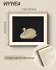 Picture of VIYYIEA Framed Wall Art for Living Room, Swan Art Canvas Prints, Vintage Home Decor, Animal Oil Painting Picture, Bathroom Wall Decor Gifts for Friends or Family -【Zwaan】-(10L x 8W)