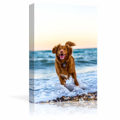 Picture of NWT Custom Canvas Prints with Your Photos for Pet/Animal, Personalized Canvas Pictures for Wall to Print Framed 24x16 inches