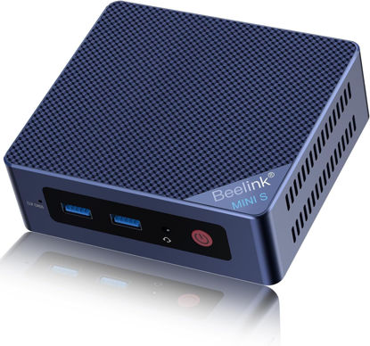 Picture of Beelink Mini PC, Mini S12 Pro Intel 12th N100(Up to 3.4GHz), 16GB DDR4 500GB M.2 SSD, Desktop Computers Support 4K Dual HDMI Display/WiFi6/BT5.2/USB3.2/1000Mbps LAN/WOL Home/Office