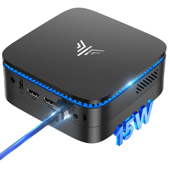 Picture of KAMRUI AK1 Plus Mini PC, Desktop Computer 12th N95(up to 3.4GHz) Mini PC 16GB RAM 512GB SSD, Micro PC Computer, Mini Tower PC Support 4K HDMI, Desktop PC with Dual WiFi, BT4.2 for Business Home Office