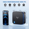 Picture of KAMRUI AK1 Plus Mini PC, Desktop Computer 12th N95(up to 3.4GHz) Mini PC 16GB RAM 512GB SSD, Micro PC Computer, Mini Tower PC Support 4K HDMI, Desktop PC with Dual WiFi, BT4.2 for Business Home Office