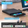 Picture of ORIGBELIE External DVD Drive, CD Drive USB 3.0 Typle C CD/DVD ROM +/-RW Adapter with USB Port DVD Burner for Laptop PC Desktop Computer, Optical Disk Drive CD Player Compatible with Mac Windows Linux