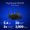 Picture of NETGEAR Nighthawk WiFi 6 Router (RAX30) - Security Features, 5-Stream Dual-Band Gigabit Router, AX2400 Wireless Speed (Up to 2.4 Gbps), Covers Up to 2,000 sq.ft. and 20 Devices