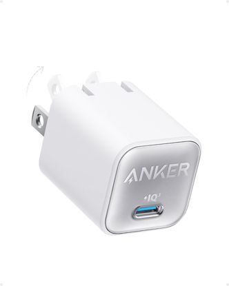 Picture of Anker Nano Charger, USB C GaN Charger 30W, PIQ 3.0 Foldable PPS Fast Charger for iPhone 16 / 15 and more series, Galaxy, iPad, Compatible with MagSafe