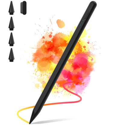 Picture of Stylus Pen for iPad 2018-2024, 2X Fast Charge iPad Pencil 2nd Generation Compatible with Apple iPad Pro M4/ Pro 12.9"(6/5/4/3)/ Pro 11"(4/3/2/1), iPad Mini 6/5, iPad Air (M2/5/4/3), iPad (10/9/8/7/6)
