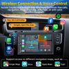 Picture of [QLED Screen Upgrade] Double Din Car Stereo with Wireless Apple CarPlay and Android Auto, Bluetooth, 4.2-Channel Audio Output, MirrorLink, 7" HD QLED Touchscreen, Backup Camera, AM/FM Car Radio