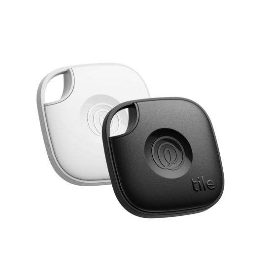 Picture of Tile by Life360 Mate (2024) Bluetooth Tracker, Keys Finder and Item Locator for Keys, Bags and More. Phone Finder. Both iOS and Android Compatible. 2-Pack (Black/White)