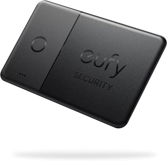 Picture of eufy Security by Anker SmartTrack Card (Black, 1-Pack), Works with Apple Find My (iOS Only), Wallet Tracker, Phone Finder, Up to 3-Year Battery Life(Android Not Supported), White Elephant Gifts